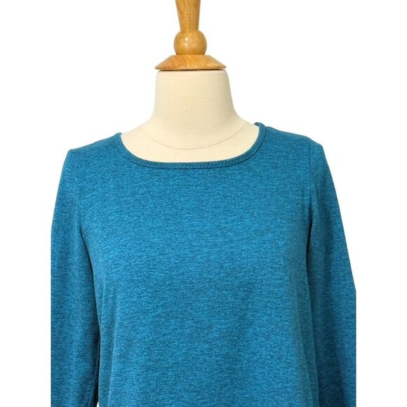 Patagonia Women's Long Sleeve Performance Top Open Layered Back Teal Soft Size S - Picture 2 of 11